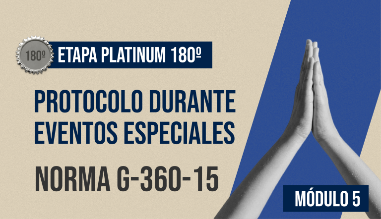 Norma Internacional G-360-15-ETAPA PLATINUM: Protocolo durante Eventos Especiales de Entidades Eclesiásticas.