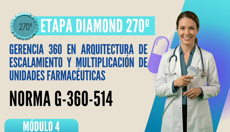 Norma Internacional G-360-514-ETAPA DIAMOND: Gerencia 360 en Arquitectura de Escalamiento y Multiplicación de Unidades Farmacéuticas